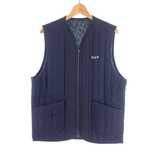【中古品】【メンズ】 HUF QUILTING VEST ハフ キルティングベスト ジャケット ブランド 古着 142-260726-gm-14-fuzh サイズ：M カラー：ネイビー 万代Net店
