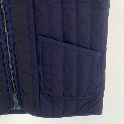 【中古品】【メンズ】 HUF QUILTING VEST ハフ キルティングベスト ジャケット ブランド 古着 142-260726-gm-14-fuzh サイズ：M カラー：ネイビー 万代Net店