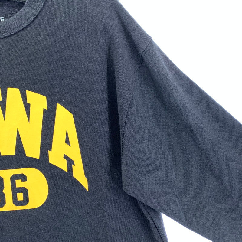 【中古品】【メンズ】 カレッジロゴプリント 長袖Tシャツ IOWA86 カラーBLACK SIZE:M 147-260925-ky-12-fuzh 万代Net店
