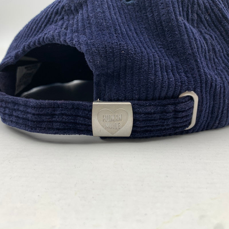 【中古品】【メンズ/レディース】 HUMAN MADE ヒューマンメイド 6パネル コーデュロイ キャップ 帽子 185-260615-vt-93-fuzh カラー：ネイビー 万代Net店