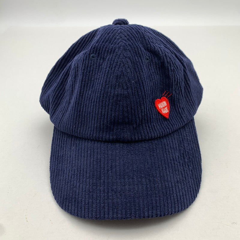 【中古品】【メンズ/レディース】 HUMAN MADE ヒューマンメイド 6パネル コーデュロイ キャップ 帽子 185-260615-vt-93-fuzh カラー：ネイビー 万代Net店