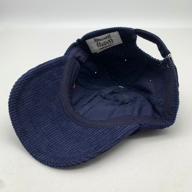 【中古品】【メンズ/レディース】 HUMAN MADE ヒューマンメイド 6パネル コーデュロイ キャップ 帽子 185-260615-vt-93-fuzh カラー：ネイビー 万代Net店