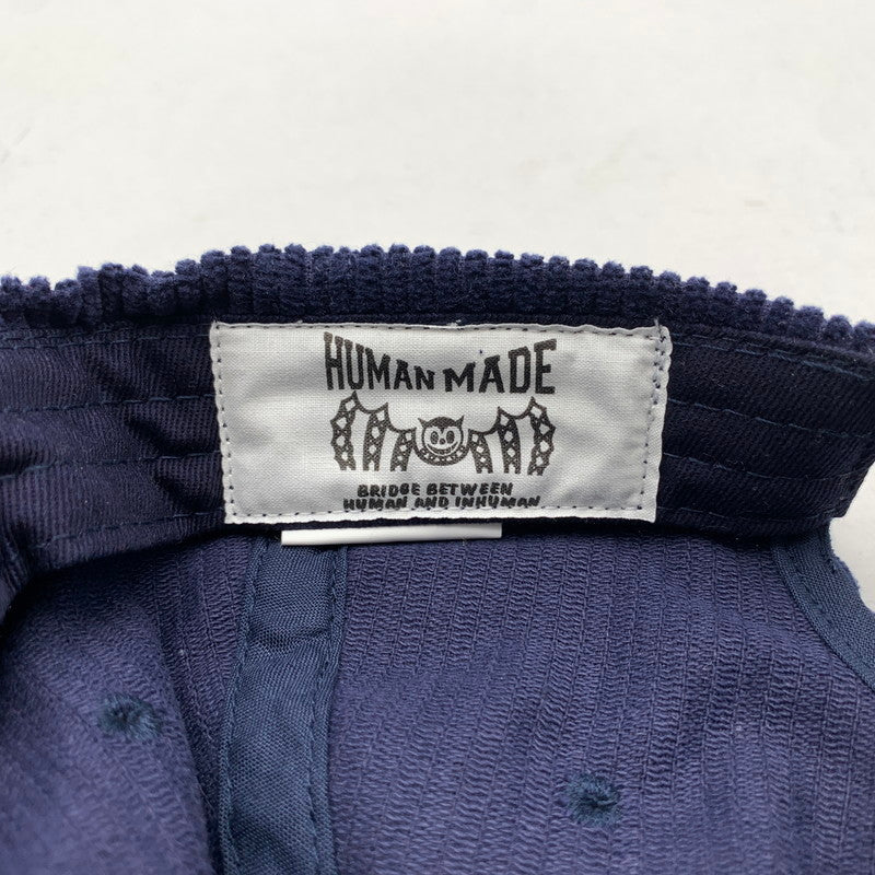 【中古品】【メンズ/レディース】 HUMAN MADE ヒューマンメイド 6パネル コーデュロイ キャップ 帽子 185-260615-vt-93-fuzh カラー：ネイビー 万代Net店