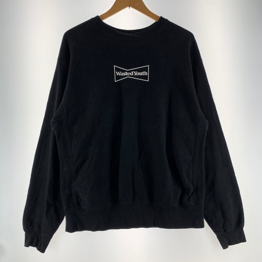 【中古品】【メンズ】 WASTED YOUTH ウェイステッドユース OTSUMO PLAZA限定 SWEATSHIRT スウェットシャツ BLACK SIZE:XL メンズ 142-260613-io-25-fuzh 万代Net店