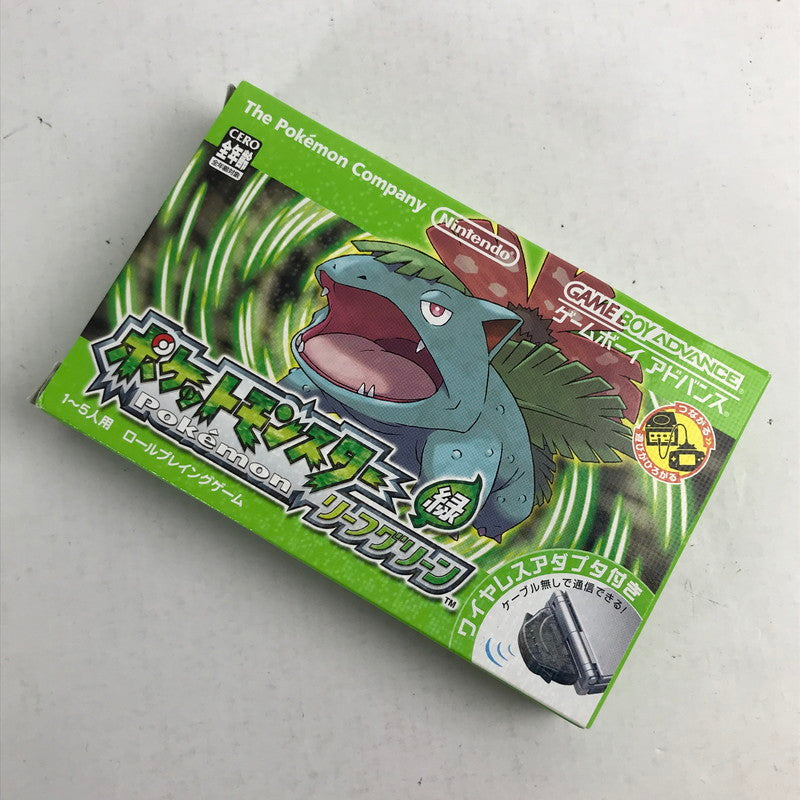 【中古品】 GBA ゲームボーイアドバンス ポケットモンスター リーフグリーン 外箱・取説傷み ワイヤレスアダプター欠品 動作確認済 ポケモン レトロゲーム [CERO区分_A / 全年齢対象商品] 023-260611-io-02-fuzh 万代Net店