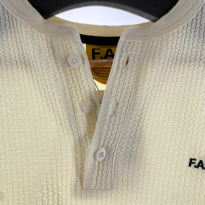 【中古品】【メンズ】 FAT エフエイティー F32420-CT16-AB SHRINKLEY ヘンリーネックTシャツ カラーOFFWHITE SIZE:FAT(XL) 142-260722-ky-17-fuzh 万代Net店