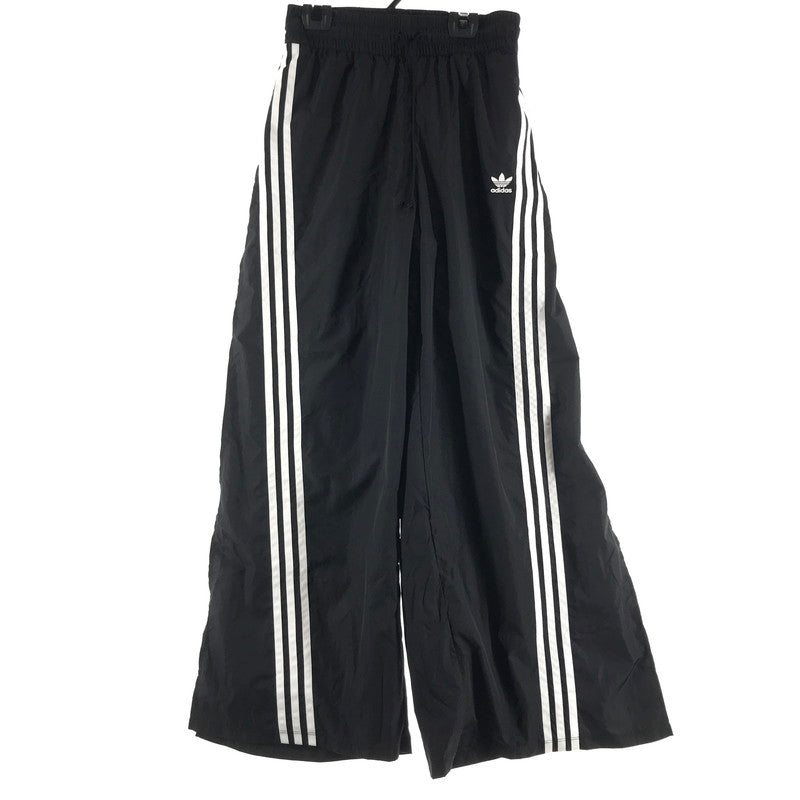 【中古品】【レディース】 ADIDAS アディダス ナイロンパンツ BLACK フレア レイヤード SIZE:M スリット入り 汚れあり 171-260613-io-30-fuzh 万代Net店