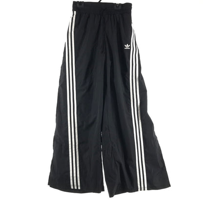 【中古品】【レディース】 ADIDAS アディダス ナイロンパンツ BLACK フレア レイヤード SIZE:M スリット入り 汚れあり 171-260613-io-30-fuzh 万代Net店