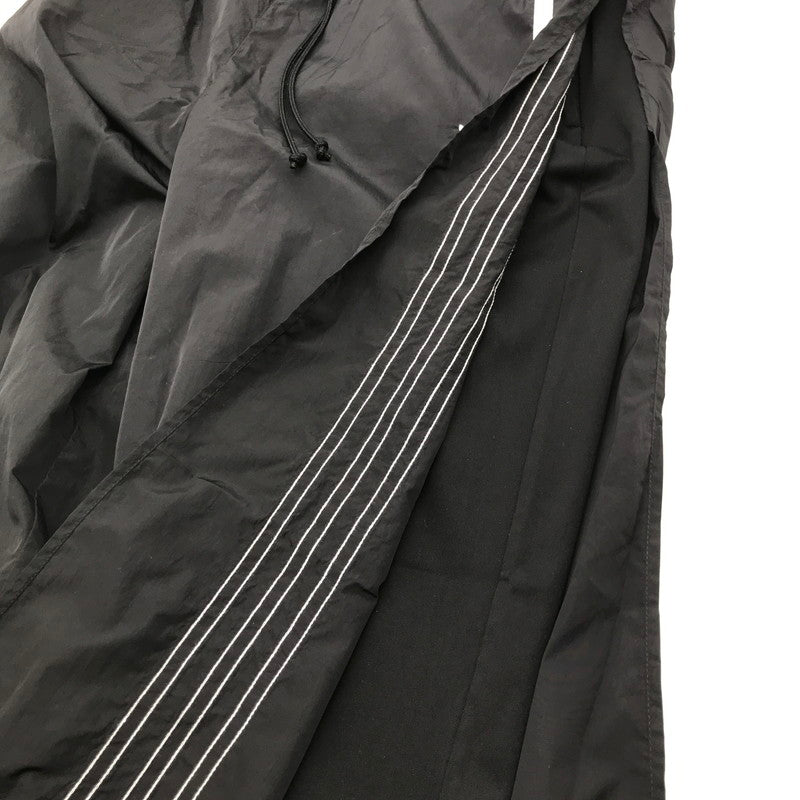【中古品】【レディース】 ADIDAS アディダス ナイロンパンツ BLACK フレア レイヤード SIZE:M スリット入り 汚れあり 171-260613-io-30-fuzh 万代Net店