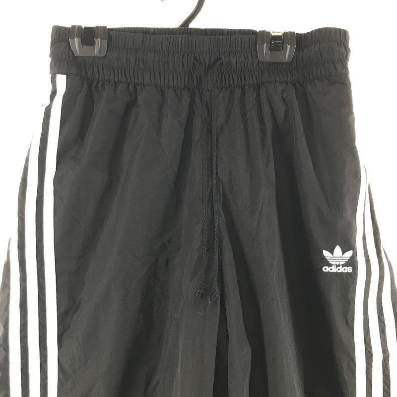 【中古品】【レディース】 ADIDAS アディダス ナイロンパンツ BLACK フレア レイヤード SIZE:M スリット入り 汚れあり 171-260613-io-30-fuzh 万代Net店