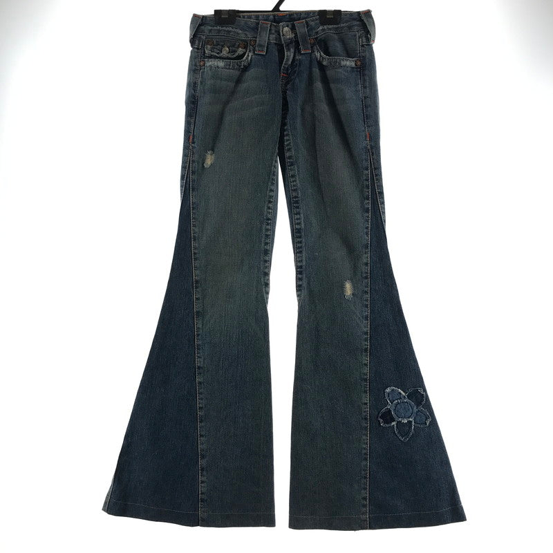 【中古品】【レディース】 TRUE RELIGION トゥルーレリジョン デニムパンツ BLUE.フレア SIZE:25 ジーンズ ジーパン 汚れあり 152-260613-io-29-fuzh 万代Net店