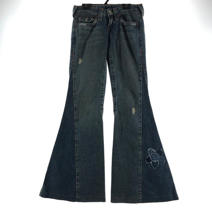 【中古品】【レディース】 TRUE RELIGION トゥルーレリジョン デニムパンツ BLUE.フレア SIZE:25 ジーンズ ジーパン 汚れあり 152-260613-io-29-fuzh 万代Net店