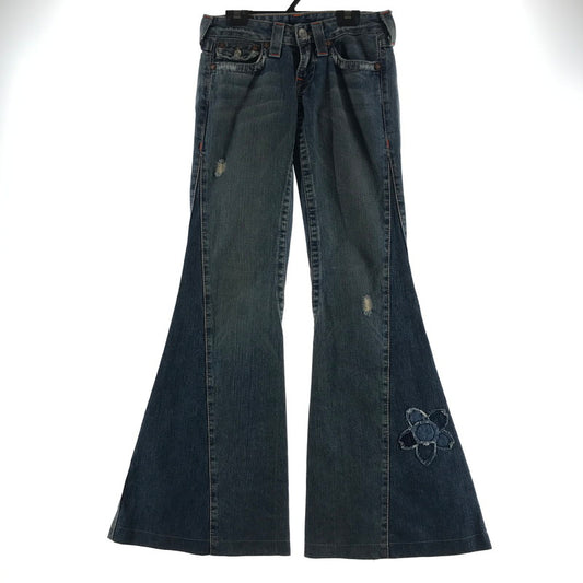 【中古品】【レディース】 TRUE RELIGION トゥルーレリジョン デニムパンツ BLUE.フレア SIZE:25 ジーンズ ジーパン 汚れあり 152-260613-io-29-fuzh 万代Net店