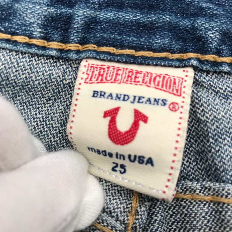 【中古品】【レディース】 TRUE RELIGION トゥルーレリジョン デニムパンツ BLUE.フレア SIZE:25 ジーンズ ジーパン 汚れあり 152-260613-io-29-fuzh 万代Net店
