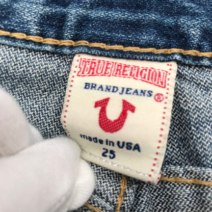【中古品】【レディース】 TRUE RELIGION トゥルーレリジョン デニムパンツ BLUE.フレア SIZE:25 ジーンズ ジーパン 汚れあり 152-260613-io-29-fuzh 万代Net店