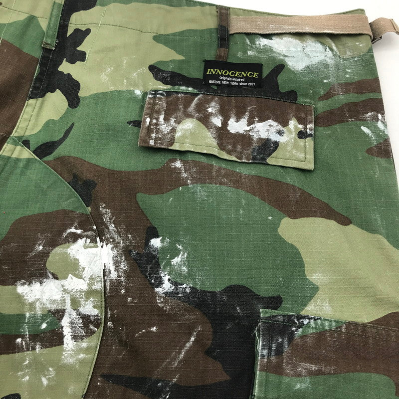 【中古美品】【メンズ】 INNOCENCE イノセンス SHORT PANTS ショートパンツ 短パン KHAKI.CAMO SIZE:XL タグ付 153-260613-io-35-fuzh 万代Net店