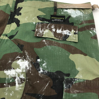 【中古美品】【メンズ】 INNOCENCE イノセンス SHORT PANTS ショートパンツ 短パン KHAKI.CAMO SIZE:XL タグ付 153-260613-io-35-fuzh 万代Net店