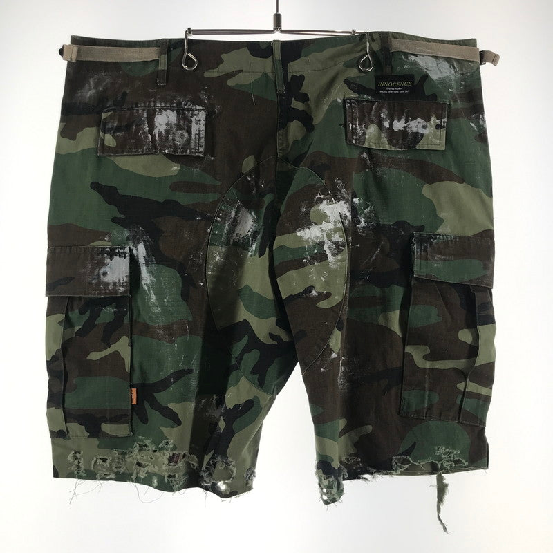 【中古美品】【メンズ】 INNOCENCE イノセンス SHORT PANTS ショートパンツ 短パン KHAKI.CAMO SIZE:XL タグ付 153-260613-io-35-fuzh 万代Net店