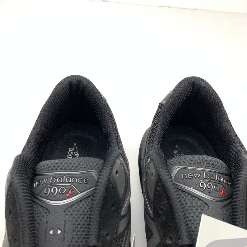 【中古美品】【メンズ】 NEW BALANCE 990V6 U990BB6 TRIPLE BLACK ニューバランス 990V6 トリプルブラック スニーカー シューズ 靴 162-260614-gm-10-fuz サイズ：27cm カラー：ブラック 万代Net店