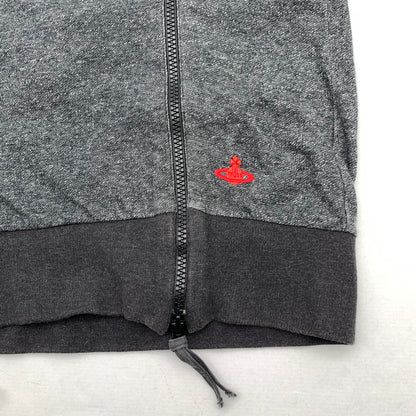 【中古品】【レディース】 VIVIENNE WESTWOOD RED LABEL ヴィヴィアン・ウエストウッド レッドレーベル ポイント刺繍 ダブルジップ パーカー 170-260615-vt-96-fuzh サイズ：3 カラー：グレー 万代Net店