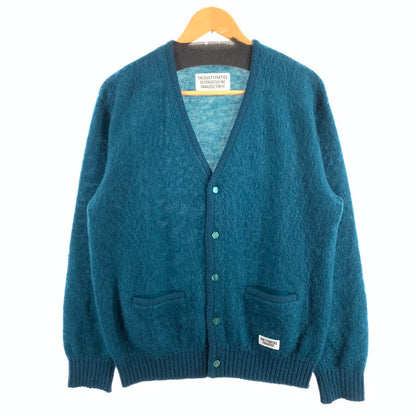 【中古品】【メンズ】 WACKO MARIA WOOL CARDIGAN ワコマリア ウールカーディガン トップス ニット ブランド 古着 140-260614-gm-04-fuz サイズ：M カラー：グリーン 万代Net店