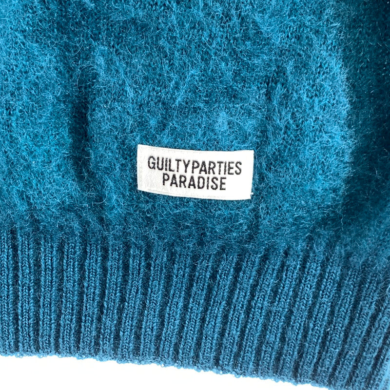 【中古品】【メンズ】 WACKO MARIA WOOL CARDIGAN ワコマリア ウールカーディガン トップス ニット ブランド 古着 140-260614-gm-04-fuz サイズ：M カラー：グリーン 万代Net店