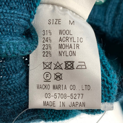 【中古品】【メンズ】 WACKO MARIA WOOL CARDIGAN ワコマリア ウールカーディガン トップス ニット ブランド 古着 140-260614-gm-04-fuz サイズ：M カラー：グリーン 万代Net店