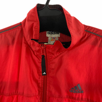 【中古品】【メンズ】 ADIDAS 万国旗タグ 90S NYLON JACKET ナイロンジャケット アウター 上着 RED SIZE:O 90年代 ※汚れ・ほつれ有 146-260920-io-11-fuzh カラー：レッド 万代Net店