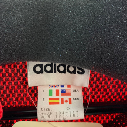 【中古品】【メンズ】 ADIDAS 万国旗タグ 90S NYLON JACKET ナイロンジャケット アウター 上着 RED SIZE:O 90年代 ※汚れ・ほつれ有 146-260920-io-11-fuzh カラー：レッド 万代Net店