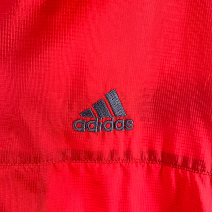 【中古品】【メンズ】 ADIDAS 万国旗タグ 90S NYLON JACKET ナイロンジャケット アウター 上着 RED SIZE:O 90年代 ※汚れ・ほつれ有 146-260920-io-11-fuzh カラー：レッド 万代Net店