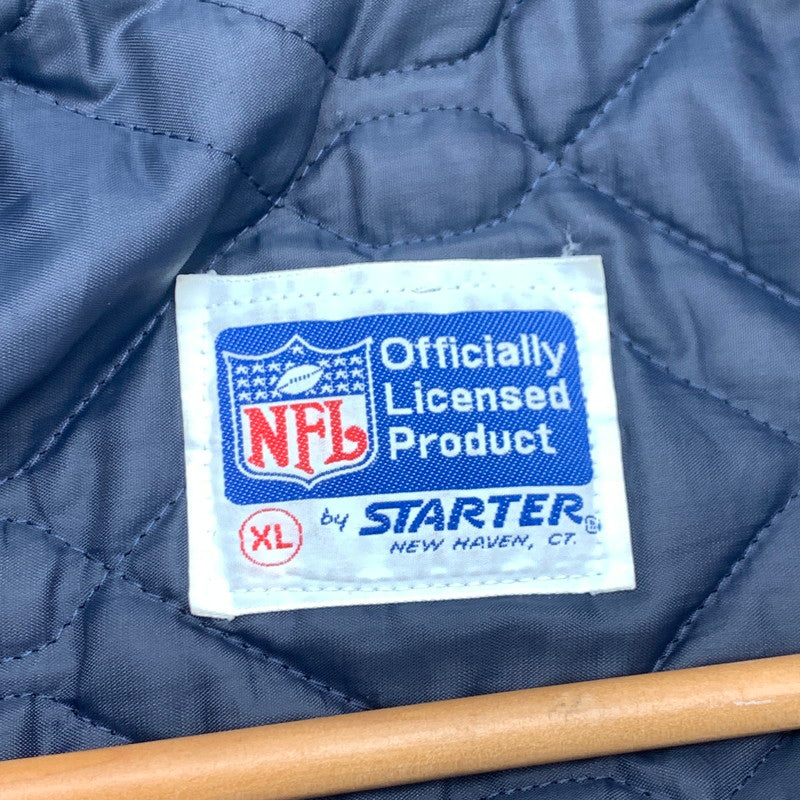 【中古品】【メンズ】 90s NFL スタジアムジャケット スタジャン アウター ブランド 古着 ブルゾン 145-260725-gm-16-fuzh サイズ：XL カラー：ネイビー 万代Net店