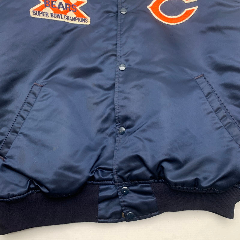 【中古品】【メンズ】 90s NFL スタジアムジャケット スタジャン アウター ブランド 古着 ブルゾン 145-260725-gm-16-fuzh サイズ：XL カラー：ネイビー 万代Net店