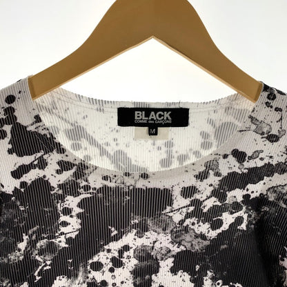 【中古品】【メンズ】 BLACK COMME des GARCONS 1B-T010 PAINTED JERSEY CUT SEW ペイントデザイン 長袖 カットソー 140-260615-vt-99-fuzh サイズ：M カラー：総柄 万代Net店