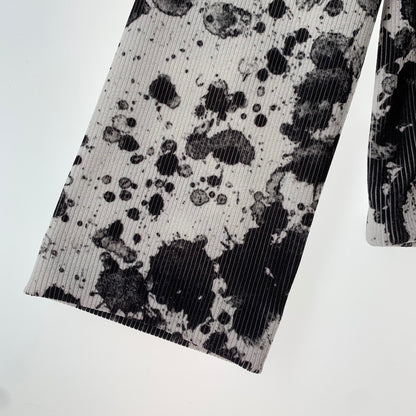 【中古品】【メンズ】 BLACK COMME des GARCONS 1B-T010 PAINTED JERSEY CUT SEW ペイントデザイン 長袖 カットソー 140-260615-vt-99-fuzh サイズ：M カラー：総柄 万代Net店