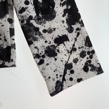 【中古品】【メンズ】 BLACK COMME des GARCONS 1B-T010 PAINTED JERSEY CUT SEW ペイントデザイン 長袖 カットソー 140-260615-vt-99-fuzh サイズ：M カラー：総柄 万代Net店