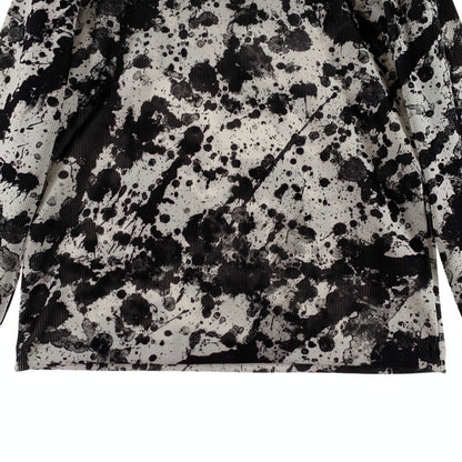 【中古品】【メンズ】 BLACK COMME des GARCONS 1B-T010 PAINTED JERSEY CUT SEW ペイントデザイン 長袖 カットソー 140-260615-vt-99-fuzh サイズ：M カラー：総柄 万代Net店