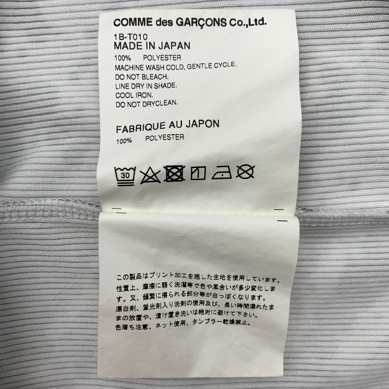 【中古品】【メンズ】 BLACK COMME des GARCONS 1B-T010 PAINTED JERSEY CUT SEW ペイントデザイン 長袖 カットソー 140-260615-vt-99-fuzh サイズ：M カラー：総柄 万代Net店