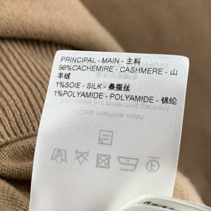 【中古品】【メンズ】 LOUIS VUITTON ルイヴィトン カシミヤシルク LVエンボスロゴセーター トップス ニット ブランド 古着 141-260614-gm-09-fuz サイズ：L カラー：ベージュ 万代Net店