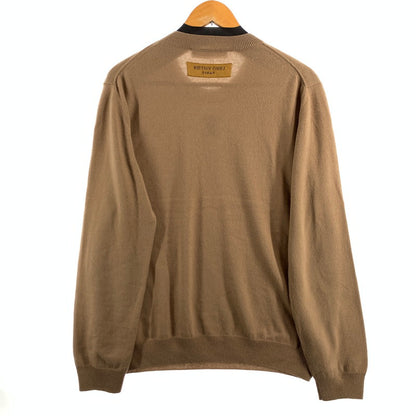 【中古品】【メンズ】 LOUIS VUITTON ルイヴィトン カシミヤシルク LVエンボスロゴセーター トップス ニット ブランド 古着 141-260614-gm-09-fuz サイズ：L カラー：ベージュ 万代Net店