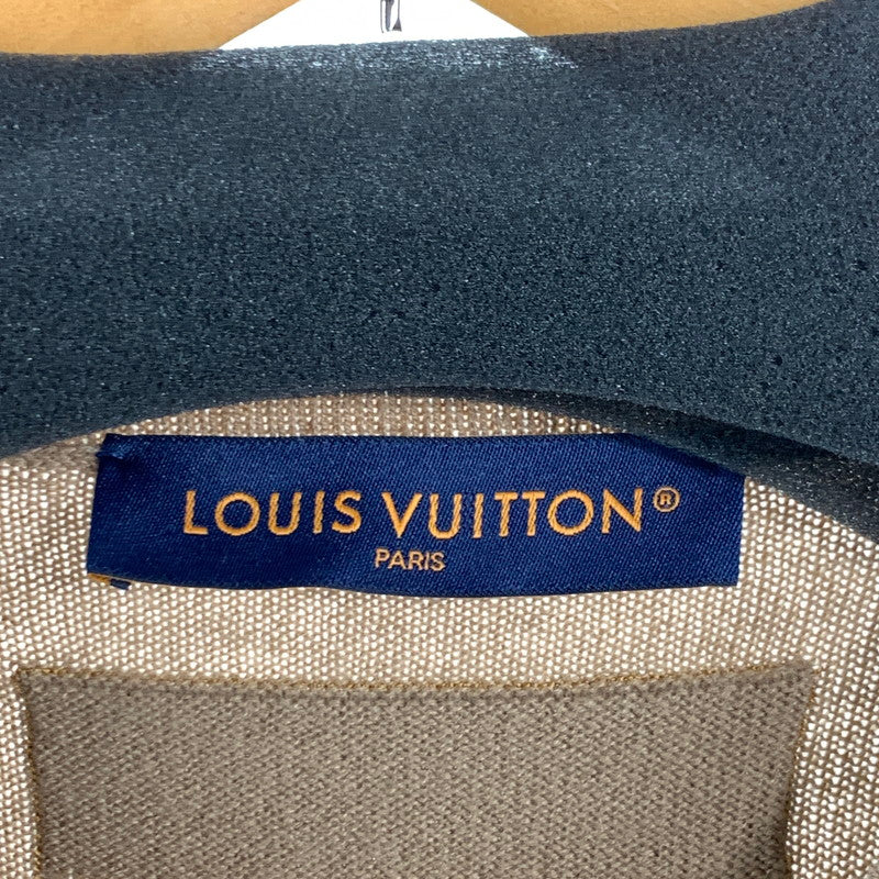 【中古品】【メンズ】 LOUIS VUITTON ルイヴィトン カシミヤシルク LVエンボスロゴセーター トップス ニット ブランド 古着 141-260614-gm-09-fuz サイズ：L カラー：ベージュ 万代Net店