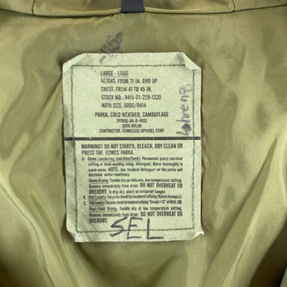 【中古品】【メンズ】 US ARMY 90s ECWCS GORE-TEX PARKA JACKET エクワックス ゴアテックス パーカージャケット ※ファー欠品 145-260615-vt-97-fuzh サイズ：L カラー：カーキカモ 万代Net店