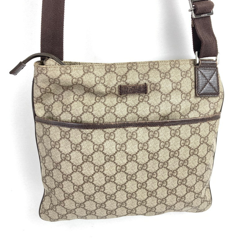 【中古品】【レディース】 GUCCI グッチ 141626 GG柄クロスボディショルダーバッグ カラー BROWN カバン 180-260615-ky-04-fuzh 万代Net店