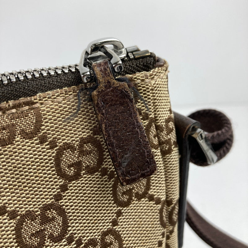 【中古品】【レディース】 GUCCI グッチ 114273 キャンバスショルダーバッグ カラー BROWN　カバン 180-260615-ky-06-fuzh 万代Net店