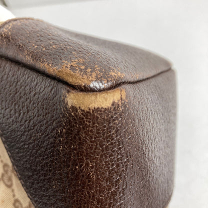 【中古品】【レディース】 GUCCI グッチ 114273 キャンバスショルダーバッグ カラー BROWN　カバン 180-260615-ky-06-fuzh 万代Net店