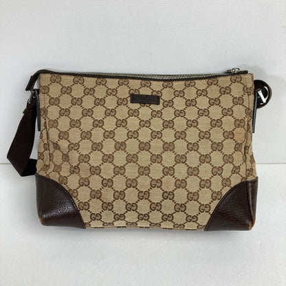 【中古品】【レディース】 GUCCI グッチ 114273 キャンバスショルダーバッグ カラー BROWN　カバン 180-260615-ky-06-fuzh 万代Net店