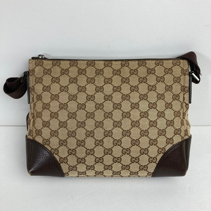 【中古品】【レディース】 GUCCI グッチ 114273 キャンバスショルダーバッグ カラー BROWN　カバン 180-260615-ky-06-fuzh 万代Net店
