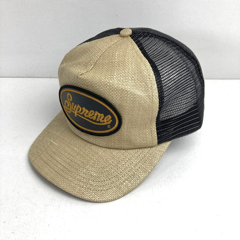 【中古美品】【メンズ】 SUPREME シュプリーム 26SS RAFFIA MESH BACK 5－PANEL TAN カラー BEIGE SIZE:F 185-260615-ky-07-fuzh 万代Net店