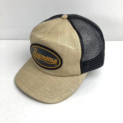 【中古美品】【メンズ】 SUPREME シュプリーム 26SS RAFFIA MESH BACK 5－PANEL TAN カラー BEIGE SIZE:F 185-260615-ky-07-fuzh 万代Net店