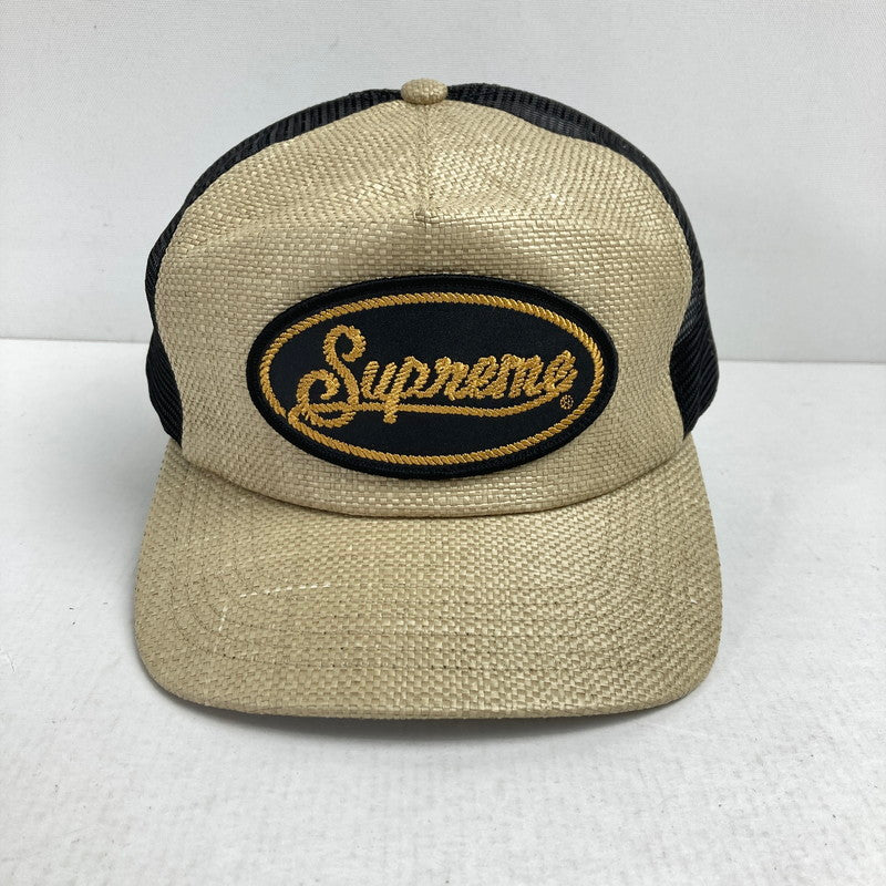 【中古美品】【メンズ】 SUPREME シュプリーム 26SS RAFFIA MESH BACK 5－PANEL TAN カラー BEIGE SIZE:F 185-260615-ky-07-fuzh 万代Net店