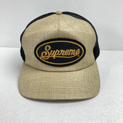【中古美品】【メンズ】 SUPREME シュプリーム 26SS RAFFIA MESH BACK 5－PANEL TAN カラー BEIGE SIZE:F 185-260615-ky-07-fuzh 万代Net店